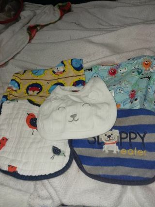 5 baby boy bibs