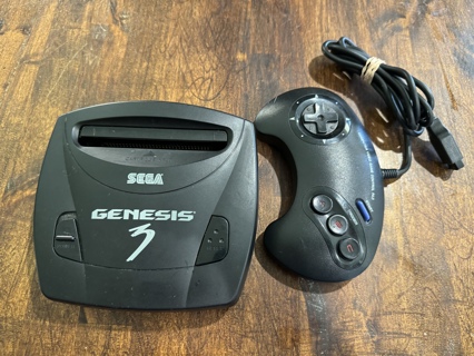  Vintage Sega Genesis 3 Console 1 Controller and Plug In