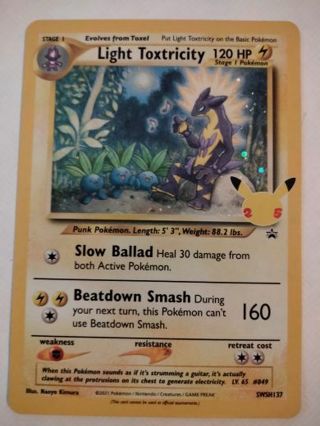 Light toxtricity swsh 137 rare holo nm pokemon with swirl