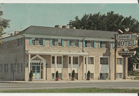 Vintage Unused Postcard: h: Colonial Inn Motel, Detroit, MI