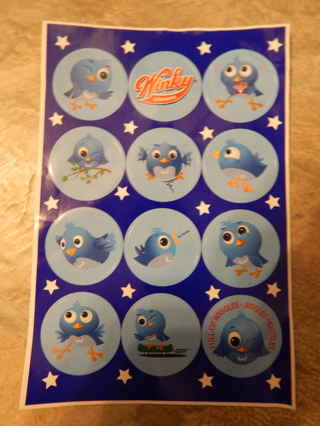  Cute BLUE Bird stickers