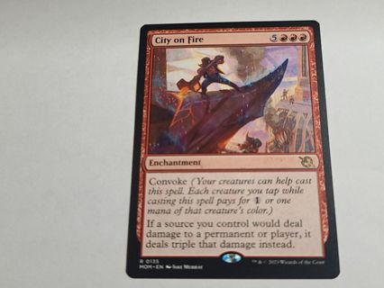 Magic the gathering mtg City on Fire rare card March of Machine