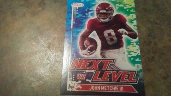 2021 SAGE NEXT LEVEL JOHN METCHIE III FOOTBALL CARD# 70