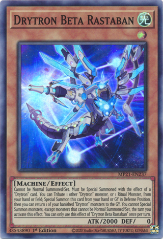 Yugioh! Drytron Beta Rastaban - MP21-EN237 - Super Rare - 1st Edition