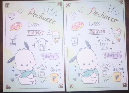 2 Brand New Unused Sanrio Pochacco Envelopes