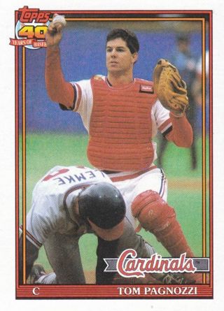 Tom Pagnozzi 1991 Topps St. Louis Cardinals