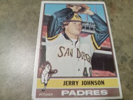 1976 TOPPS JERRY JOHNSON SAN DIEGO PADRES BASEBALL CARD# 658