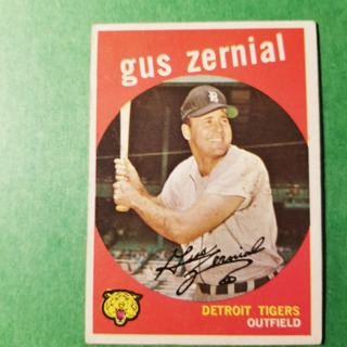 1959 - TOPPS BASEBALL CARD NO. 409 - GUS ZERNIAL - TIGERS - SHARP