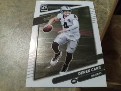 2021 DONRUSS OPTIC DEREK CARR LAS VEGAS RAIDERS FOOTBALL CARD# 41