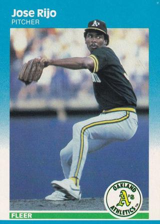 Jose Rijo 1987 Fleer Oakland Athletics