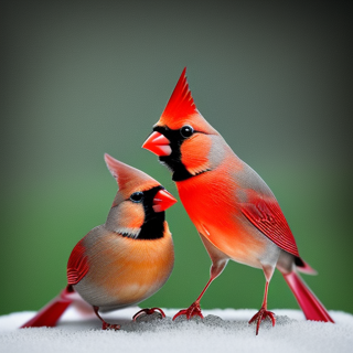 Two Female Cardinals