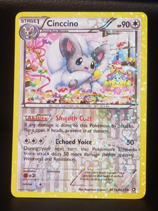 ⚡ Pokemon Card Cinccino RC19/RC25 ⚡ 90 HP B&W LT Radiant Collection Holo Foil Uncommon