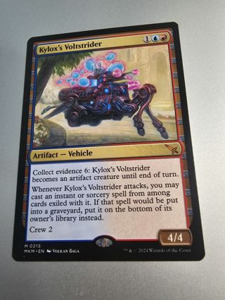 Magic the gathering mtg Kyloxs Voltstrider Mythic Rare card Murder Karlov Manor