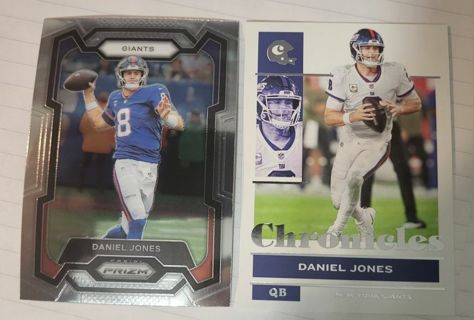 Daniel Jones New Giants cards 2023 Prizm