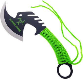 [NEW] Zombie Killer Skullsplitter Throwing Axe + Protective Case Included FREE SHIPPING