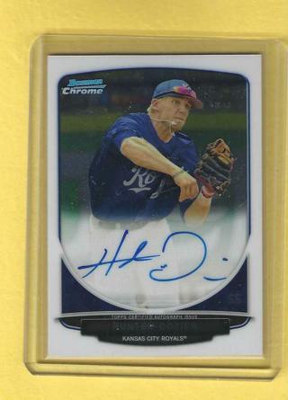 2013 Bowman Chrome Hunter Dozier Autograph Auto Rookie Royals Baseball Card