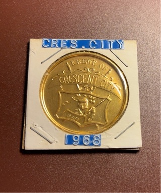 Vintage 1968 Rare Uncirculated Crescent City Token Coin