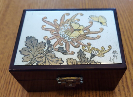 Vintage Japanese Chokin Art Jewelry Box