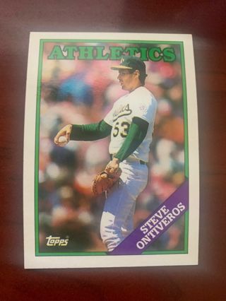 Steve Ontiveros 1988 Topps Oakland Athletics