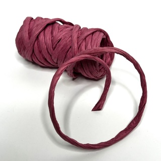 45" of Mauve Pink Raffia Paper Ribbon