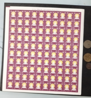 1st ever YOGA stamp = This Auction is strictly for a BLOCK-of-4 only