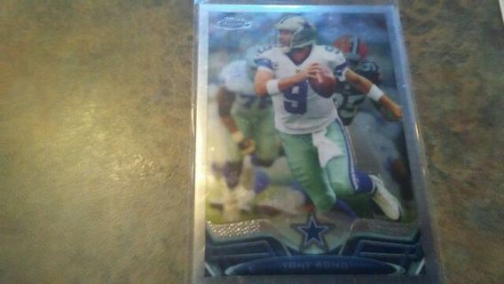 2013 TOPPS CHROME TONY ROMO DALLAS COWBOYS FOOTBALL CARD# 196