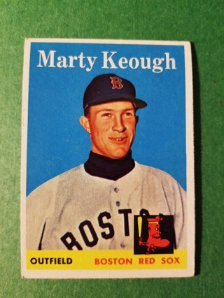 1958 - TOPPS EXMT - NRMT BASEBALL - CARD NO - 371 - MARTY KEOUGH - RED SOX