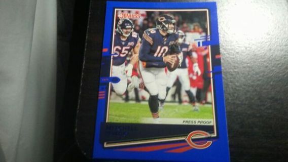 2020 DONRUSS PRESS PROOF MITCHELL TRUBISKY CHICAGO BEARS FOOTBALL CARD# 56