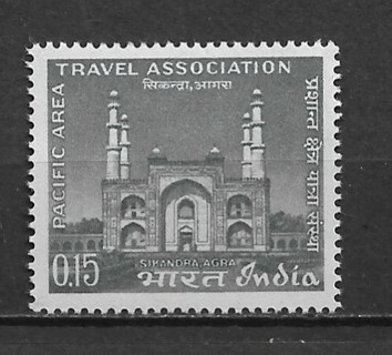 1965 India Sc428 Tomb of Akbar the Great MNH