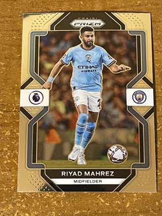 2022-23 Panini PRIZM Premier League Soccer Base Card - RIYAD MAHREZ #10