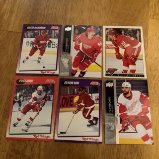 (6) Detroit Red Wings Cards Lot