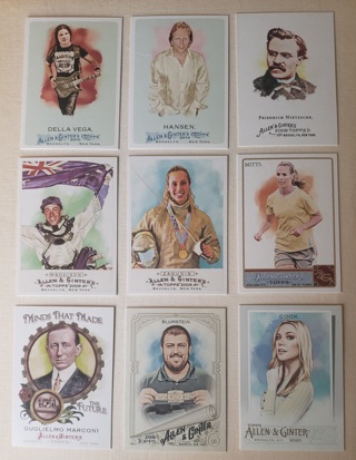 Topps Allen & Ginter 9 different Historic and Sporting Cards - All Listed