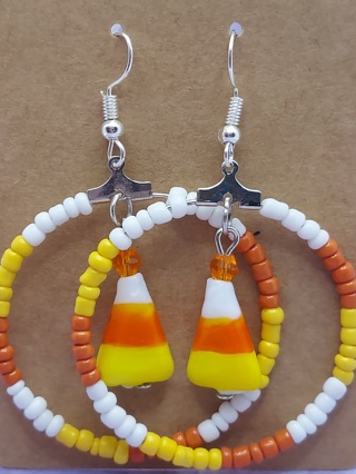 3 Candy Corn Hoops - Choice ONE