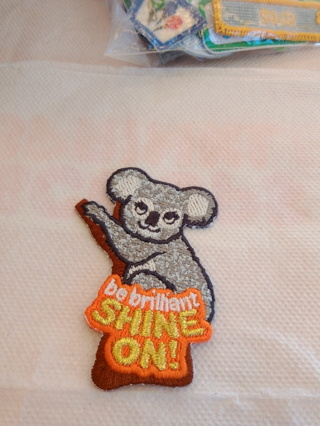 Koala Bear "Be Brilliant-Shine On" Iron on Patch