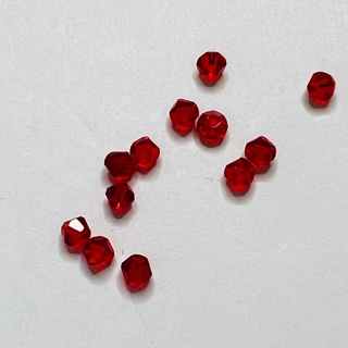 Red Faceted 5mm Bicone Beads 