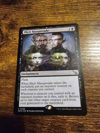 Magic the gathering mtg illicit masquerade rare card Murder Karlov Manor