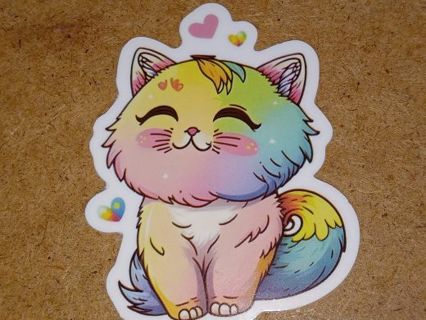 Cat Cute one vinyl sticker no refunds regular mail only Very nice quality!