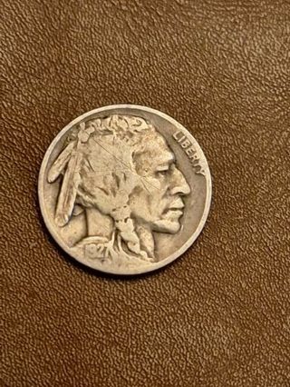 1927 P Indian Head Buffalo Nickel VG 5 Cent US Coin