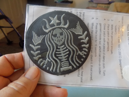 Starbuck  Coffee Costume clothing patch NIP 3 inch round