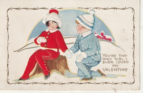 Vintage Used Postcard: (z): Pre Linen: My Valentine