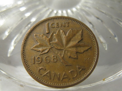 (FC-542) 1968 Canada: 1 Cent { partial double rim }