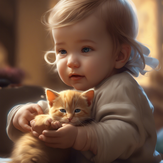 Listia Digital Collectible: Baby & Kitty
