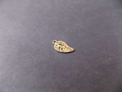 goldtone filigree leaf charm 1 inch