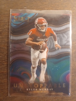 2022 Select Draft Picks Kyler Murray Unstoppable Arizona Cardinals Card #US-KM