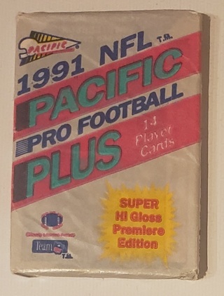 1991 Pacific Plus Football Sealed Wax Pack - 14 Cards 