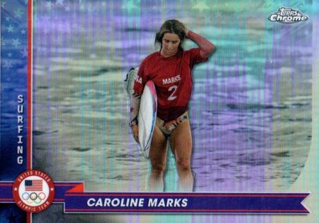 2024 Topps Chrome Olympics Caroline Marks Refractor #186