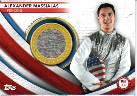 2020 Topps Olympics Alexander Massialas Relic Card