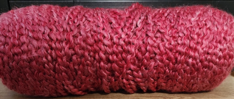 Shades of Red Boucle Yarn - total weight is 6.1 ozs