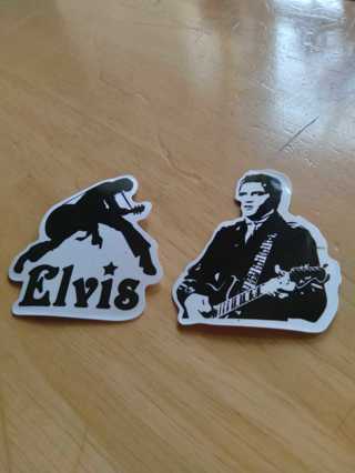 2 Elvis Presley Stickers