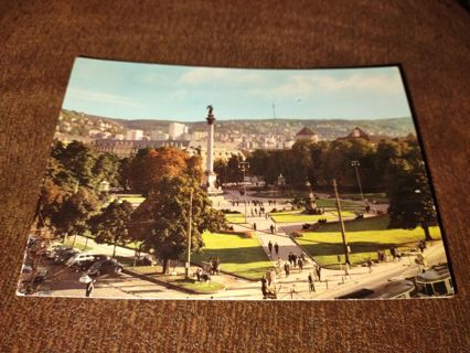 Antique vintage Old Germany postcard Stuttgart Schlossplatz